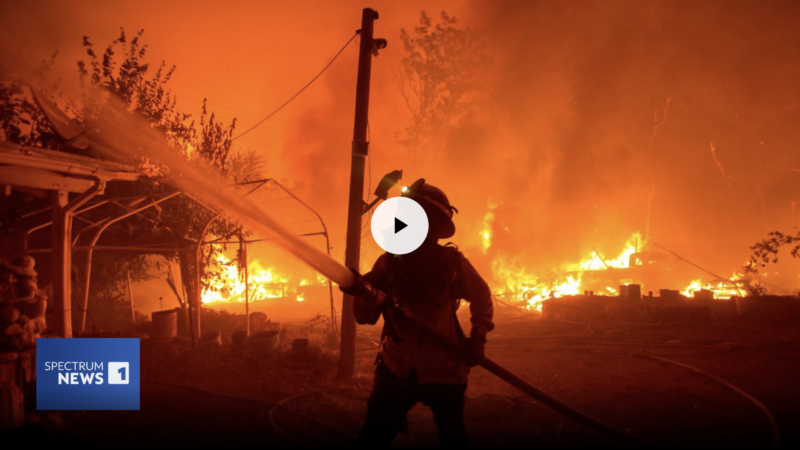 A firefighter works against the Lake Hughes Fire in Angeles National Forest north of Santa Clarita in August. (Associated Press) \ wildfire