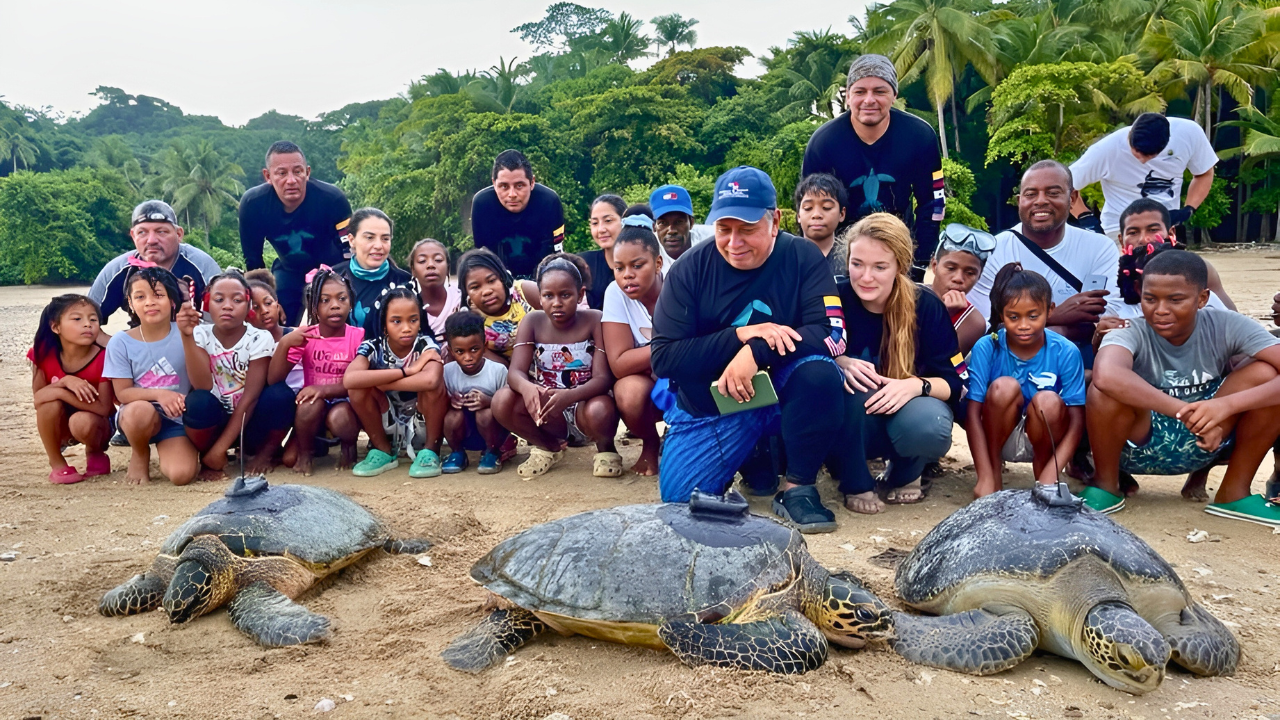 Pritzker nominee Callie Annette Veelenturf conducting an educational workshop to enhanc community engagement with marine conservation | Photo courtesy of Veelenturf